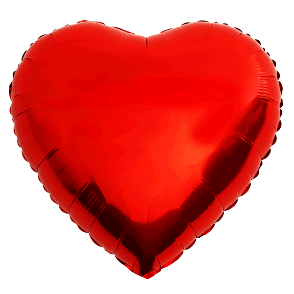 Herzballon rot glänzend