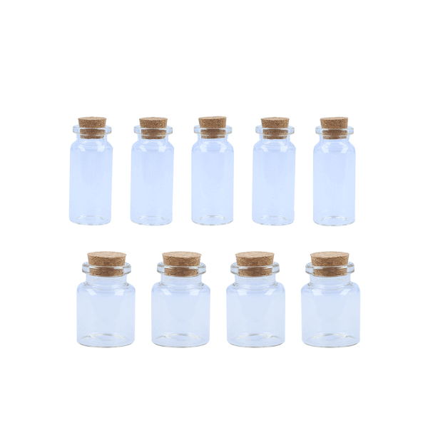 Mini Glasflaschen mit Korkverschluß